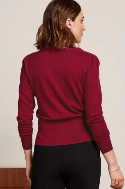 King Louie Vesten|Cardi V Cocoon Beaujolais Red