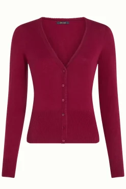King Louie Vesten|Cardi V Cocoon Beaujolais Red
