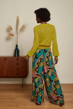 King Louie Vesten|Cardi V Deco Lentil Green
