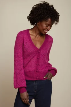 King Louie Vesten|Cardi V Deco Vivid Purple