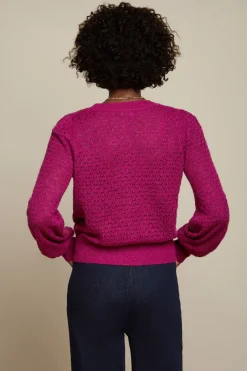 King Louie Vesten|Cardi V Deco Vivid Purple