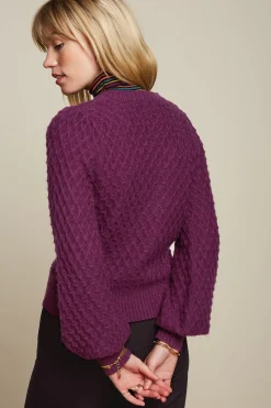 King Louie Vesten|Cardi V Farfalle Caspia Purple