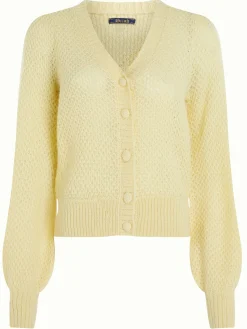 King Louie Vesten|Cardi V Farfalle Custard Yellow