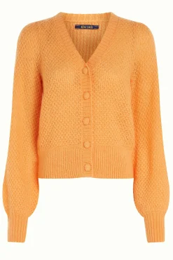 King Louie Vesten|Cardi V Farfalle Mock Orange