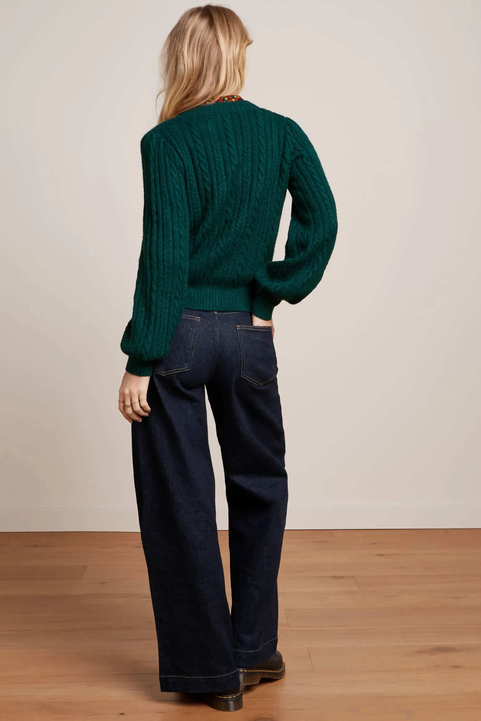 King Louie Vesten|Cardi V Farfalle Pine Green