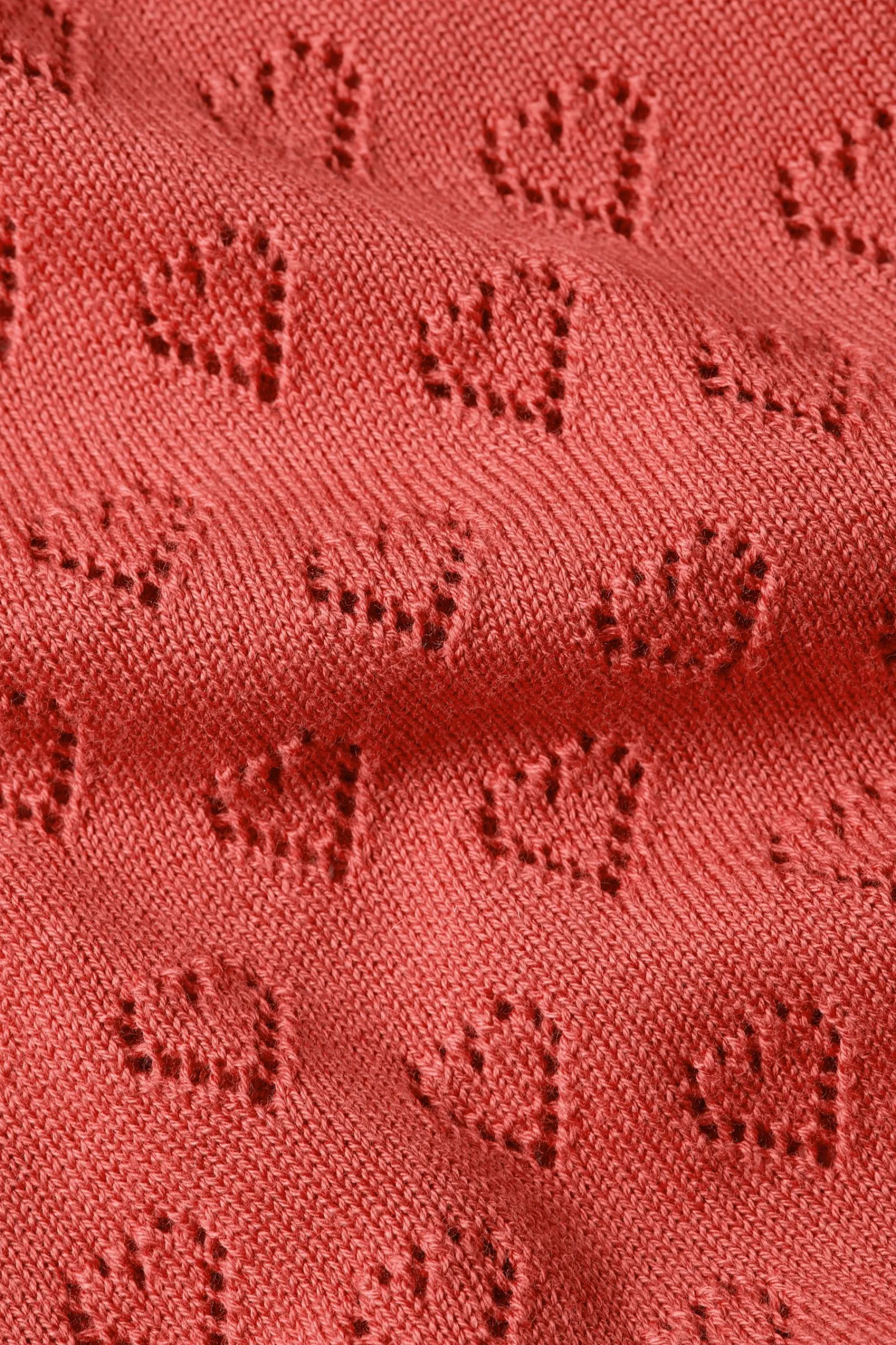 King Louie Vesten|Cardi V Heart Ajour Tweed Orange