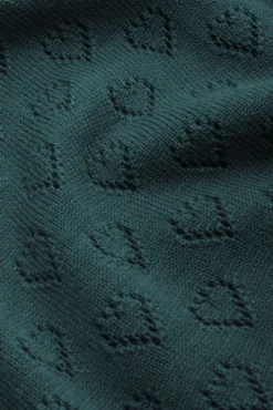 King Louie Vesten|Cardi V Heart Ajour BCI Dragonfly Green