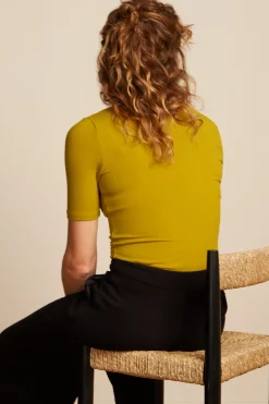 King Louie Tops & Shirts|Carice Top Uni Rib Curry Yellow