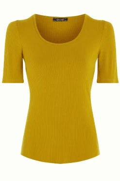King Louie Tops & Shirts|Carice Top Uni Rib Curry Yellow
