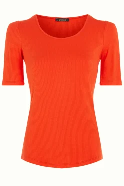 King Louie Tops & Shirts|Carice Top Uni Rib Sun Orange