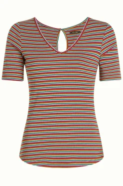 King Louie Tops & Shirts|Carice V Top Jones Stripe Ponderosa Green