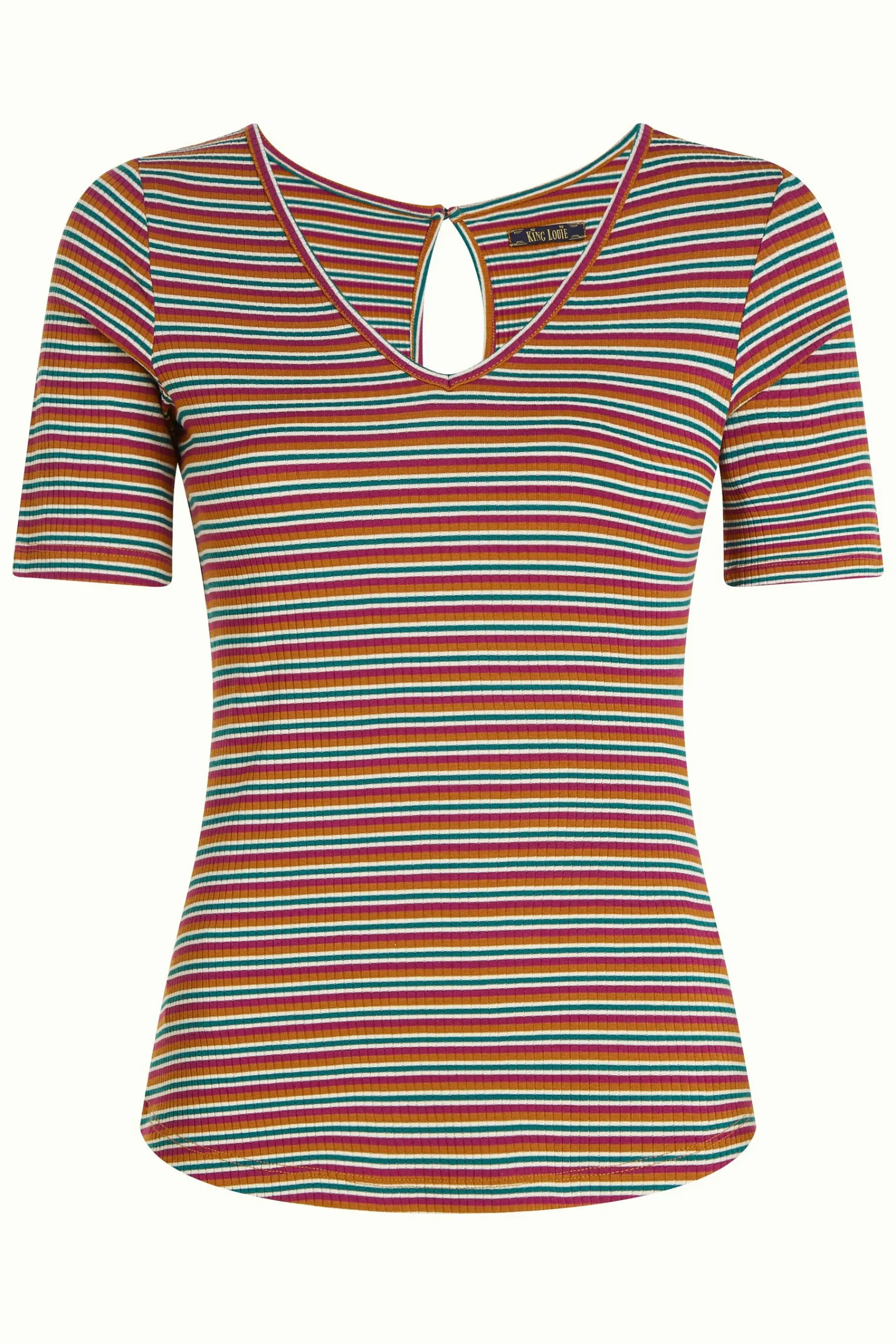 King Louie Tops & Shirts|Carice V Top Jones Stripe Ponderosa Green