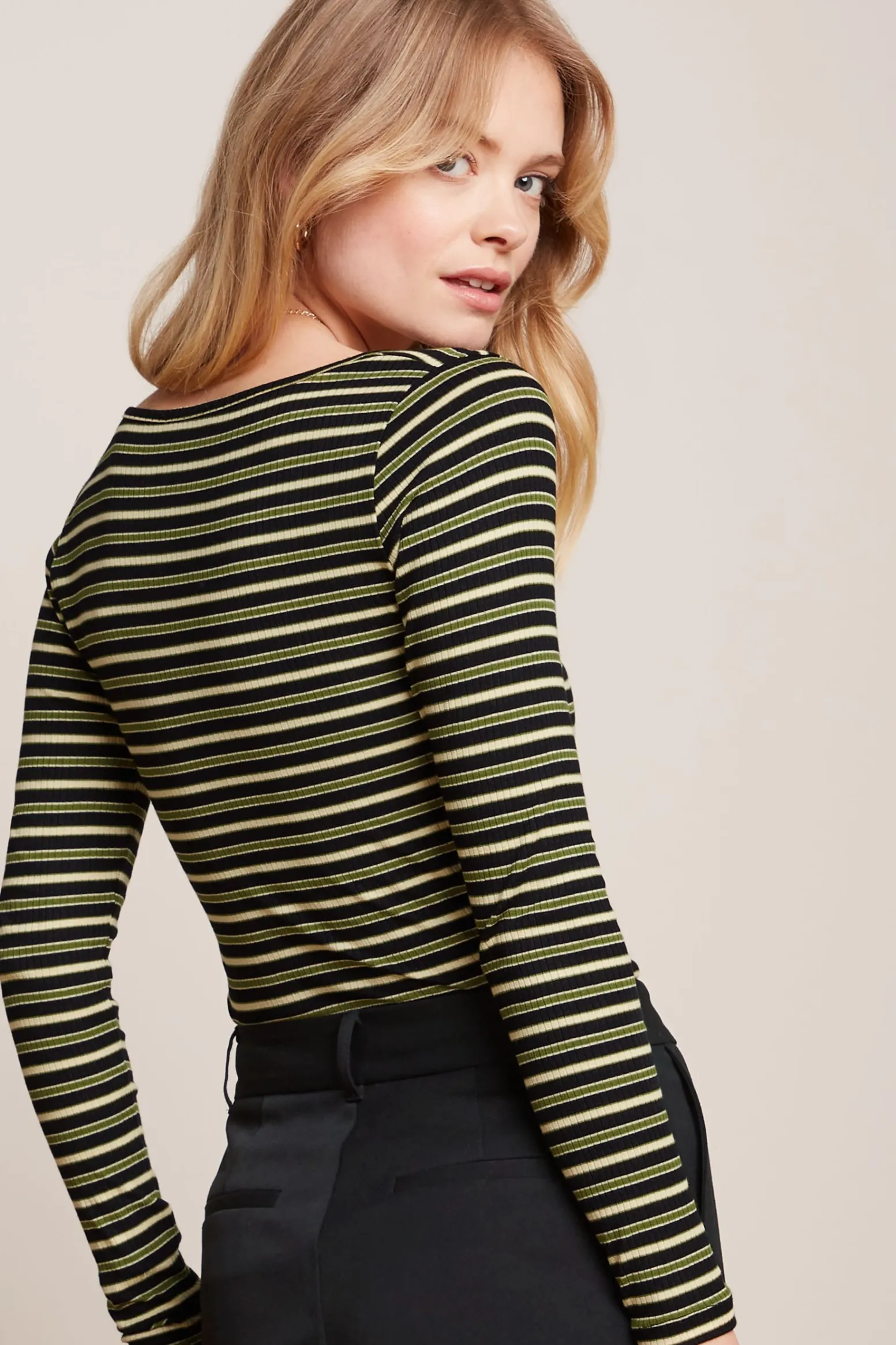 King Louie Tops & Shirts|Carice V Top Pimm Stripe Woodbine Green
