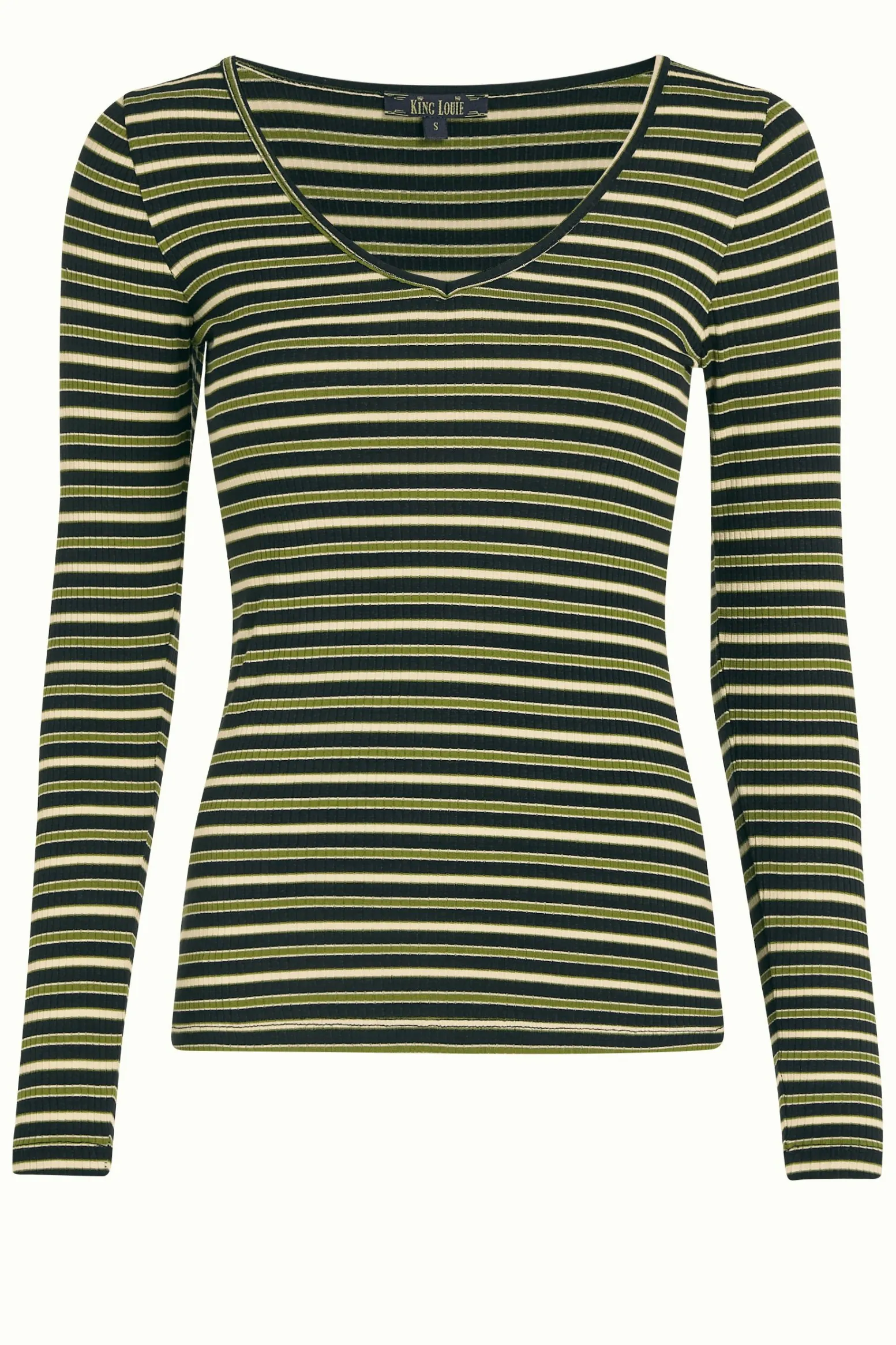 King Louie Tops & Shirts|Carice V Top Pimm Stripe Woodbine Green