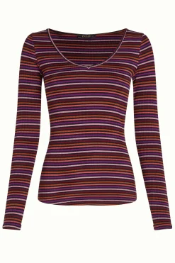 King Louie Tops & Shirts|Carice V Top Rolla Stripe Mesa Pink