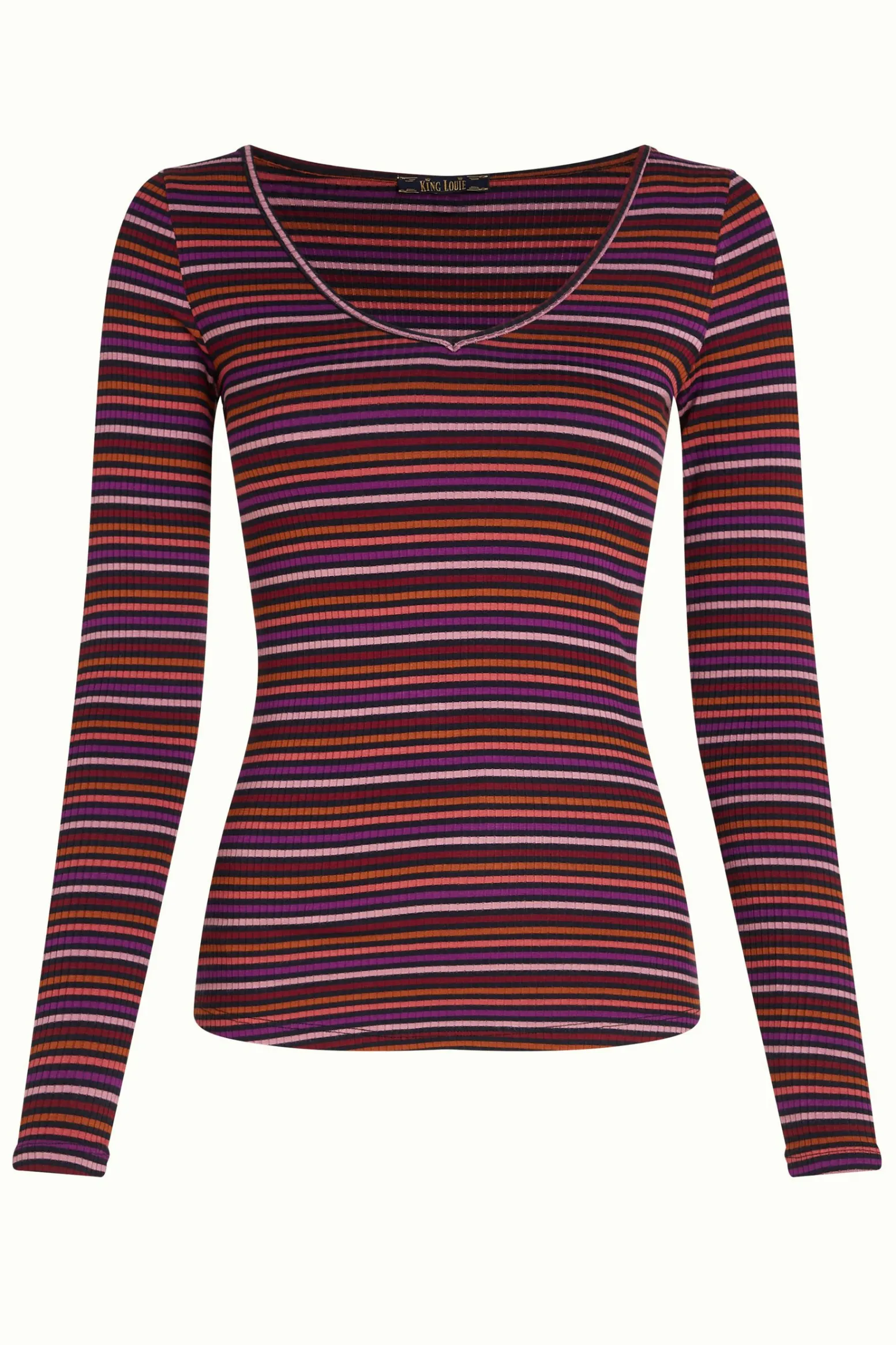King Louie Tops & Shirts|Carice V Top Rolla Stripe Mesa Pink