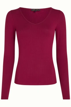 King Louie Tops & Shirts|Carice V Top Uni Rib Beaujolais Red