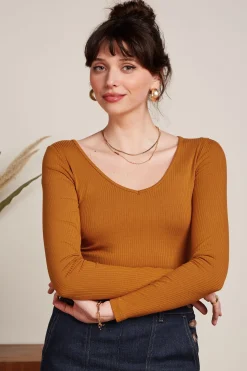 King Louie Tops & Shirts|Carice V Top Uni Rib Maple Orange
