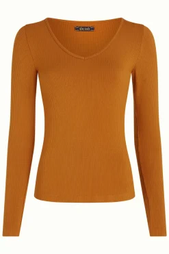 King Louie Tops & Shirts|Carice V Top Uni Rib Maple Orange