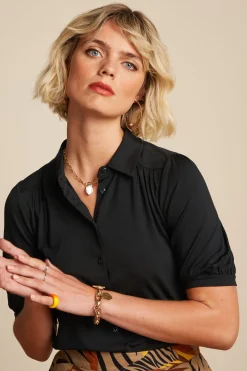 King Louie Blouses|Carina Blouse Ecovero Light Black