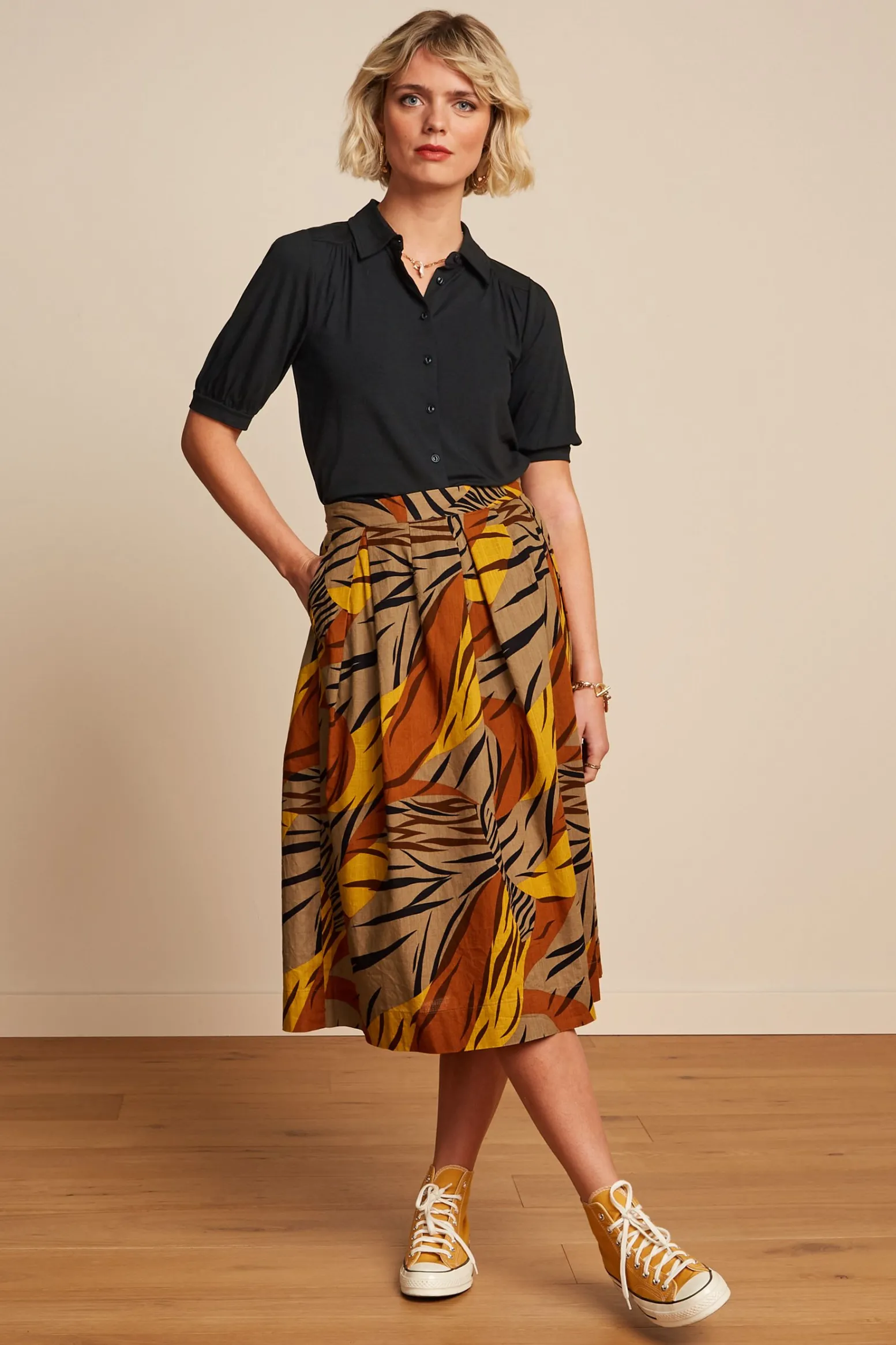 King Louie Blouses|Carina Blouse Ecovero Light Black