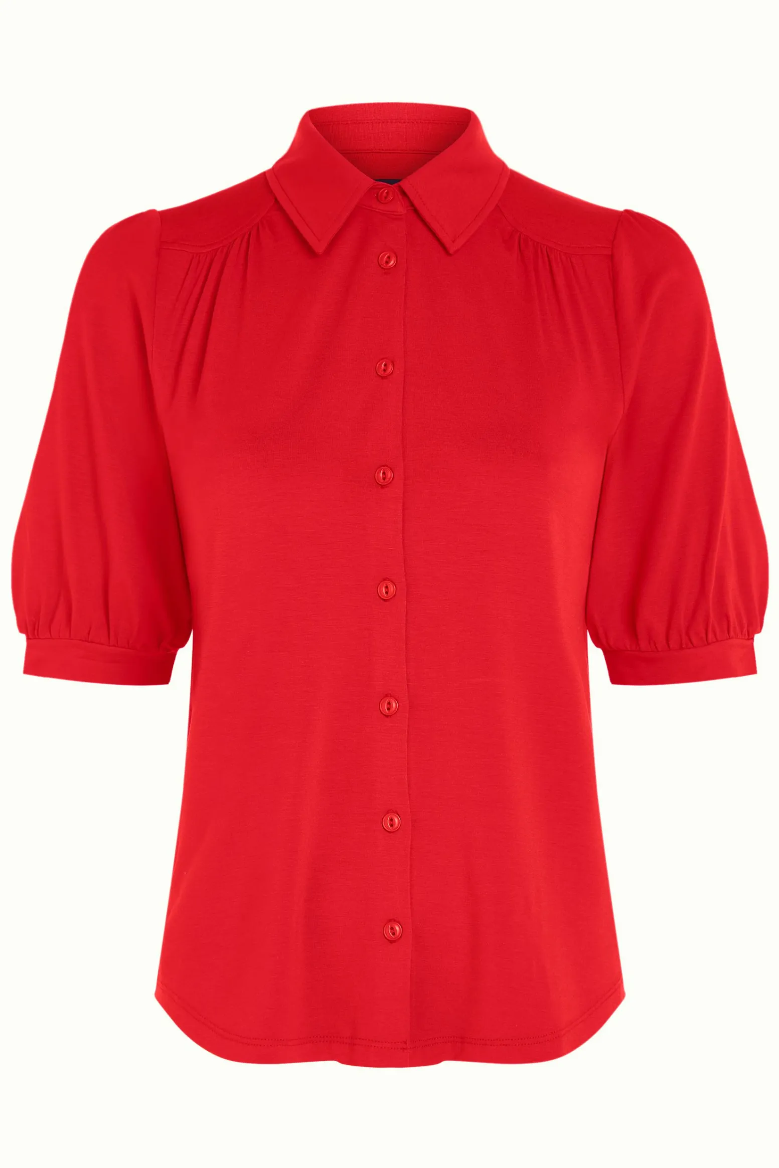 King Louie Blouses|Carina Blouse Ecovero Light Fiery Red