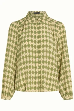 King Louie Blouses|Carina Blouse Farrow Guacemole