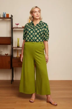 King Louie Blouses|Carina Blouse Kirby Para Green