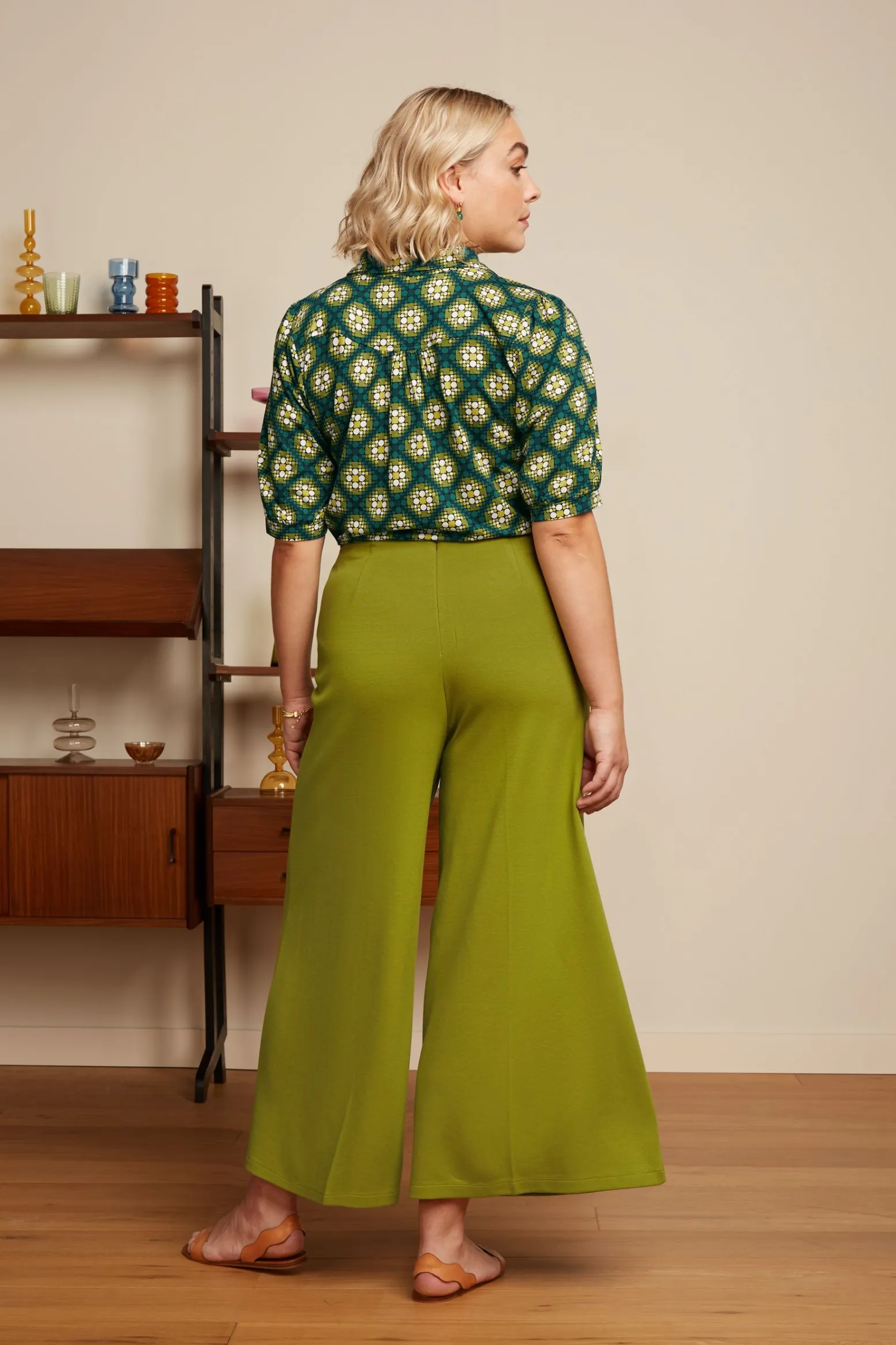 King Louie Blouses|Carina Blouse Kirby Para Green