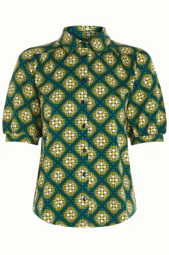King Louie Blouses|Carina Blouse Kirby Para Green