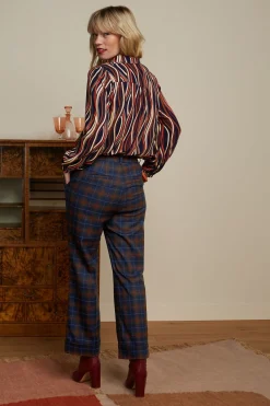 King Louie Blouses|Carina Blouse Merrill Blue