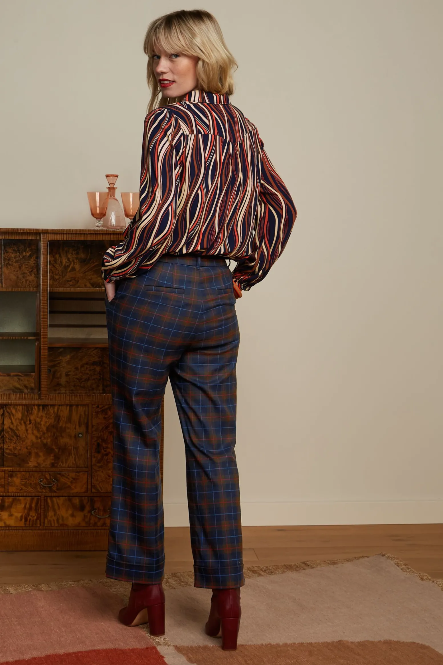 King Louie Blouses|Carina Blouse Merrill Blue
