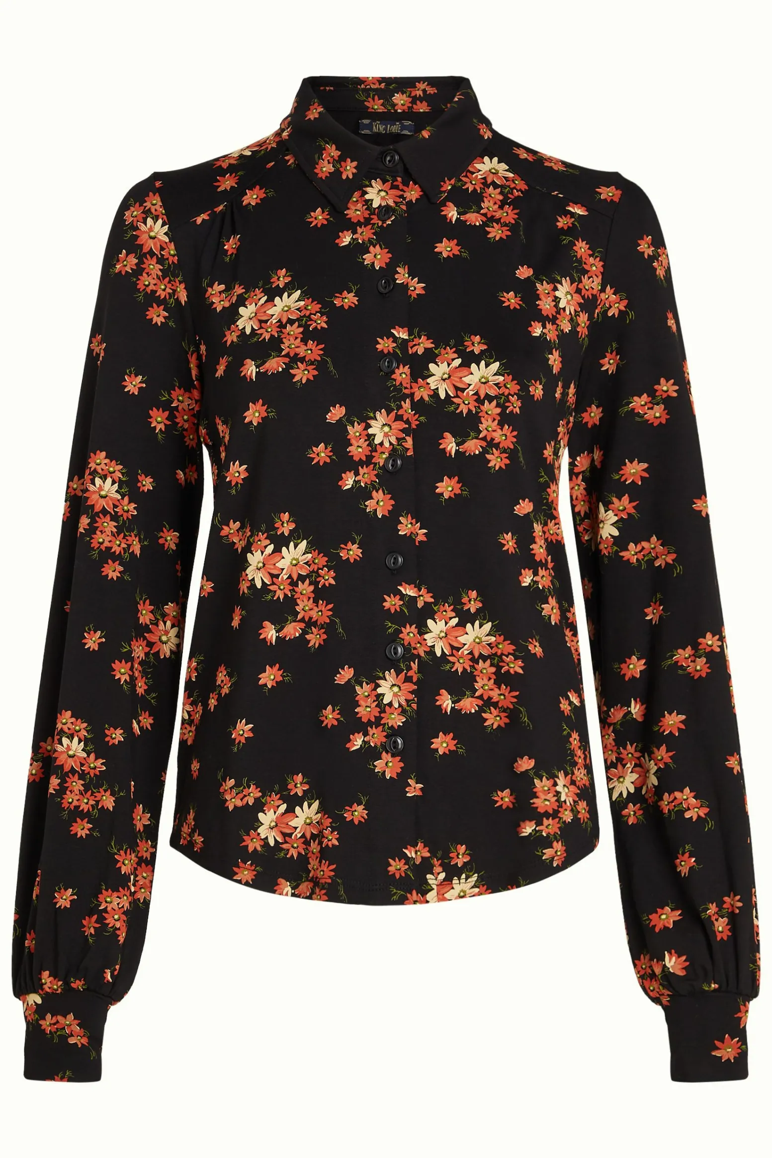 King Louie Blouses|Carina Blouse Rivera Black
