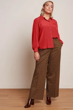 King Louie Blouses|Carina Blouse Sista Terra Red