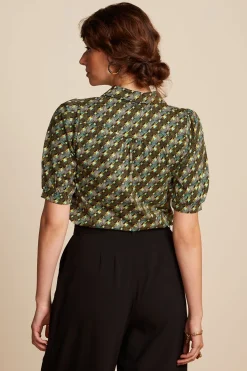 King Louie Blouses|Carina Blouse Tate Black