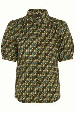 King Louie Blouses|Carina Blouse Tate Black