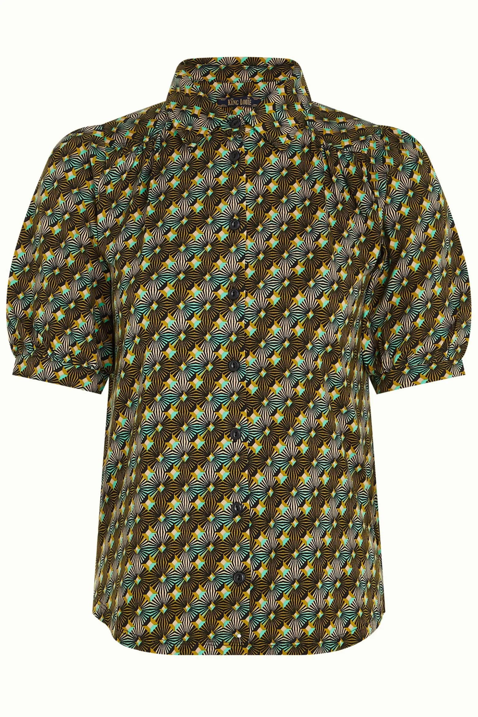 King Louie Blouses|Carina Blouse Tate Black