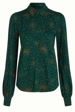 King Louie Blouses|Carina Blouse Valentine Pine Green