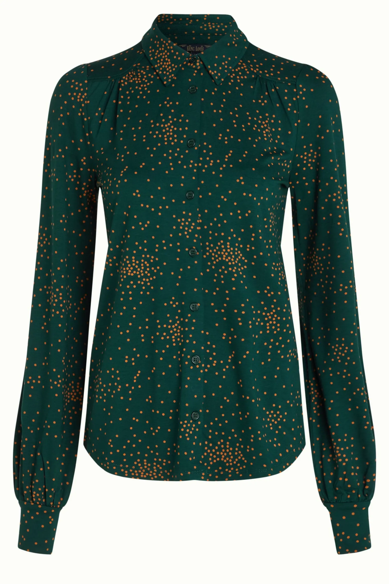 King Louie Blouses|Carina Blouse Valentine Pine Green