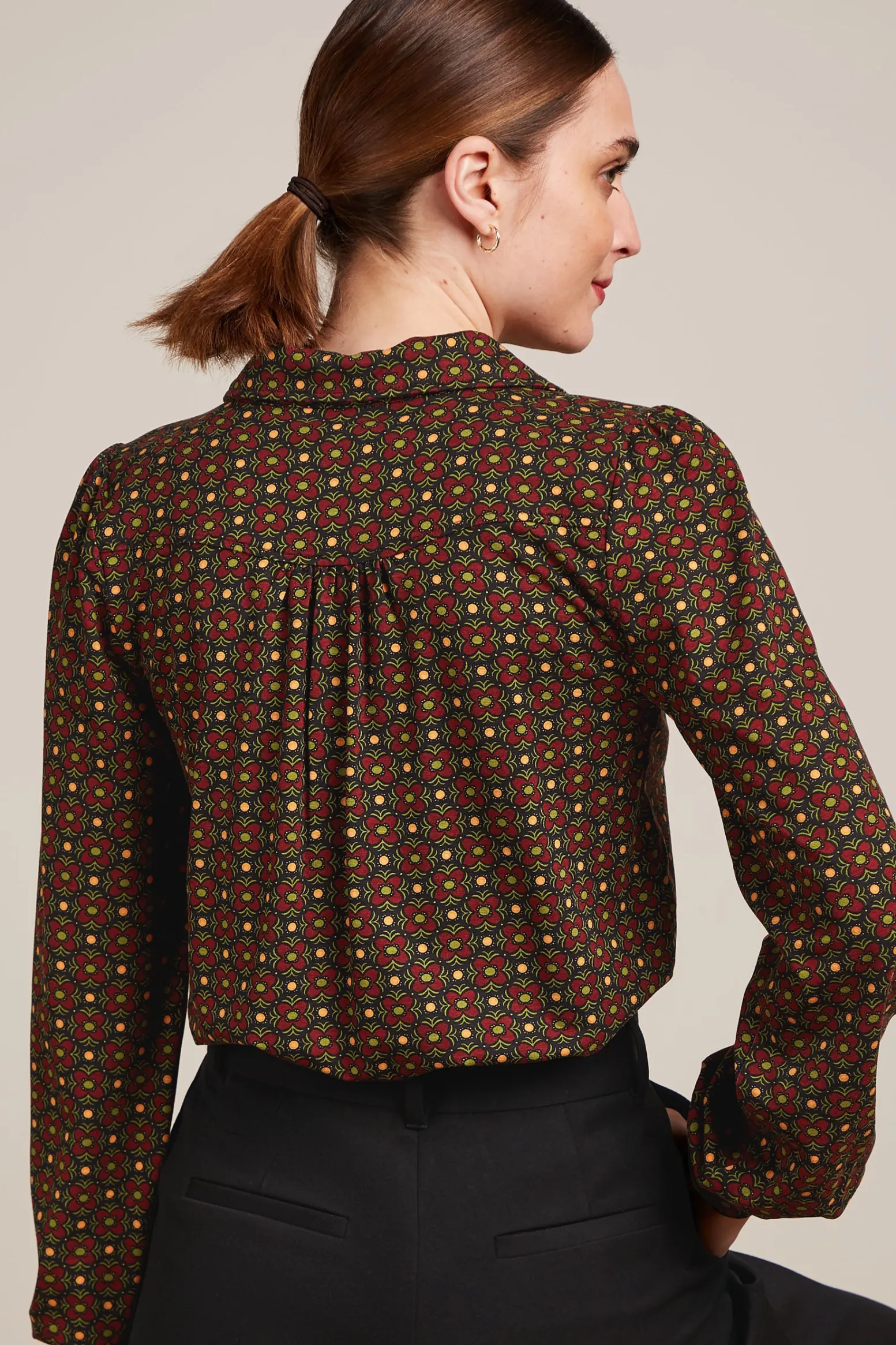 King Louie Blouses|Carina Blouse Valley Cabernet Red