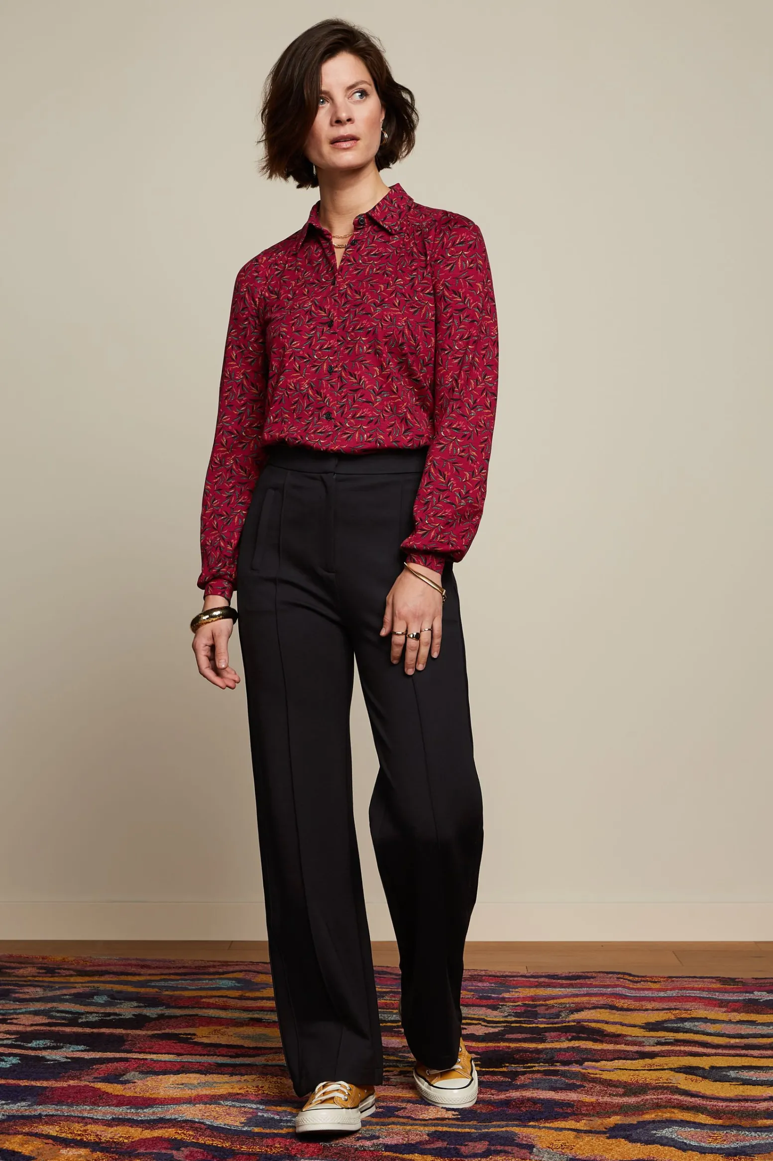 King Louie Blouses|Carina Blouse Vinti Cherry Red