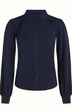 King Louie Blouses|Carina Blouse Viscose Light Evening Blue