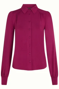 King Louie Blouses|Carina Blouse Viscose Light Wild Fuchsia
