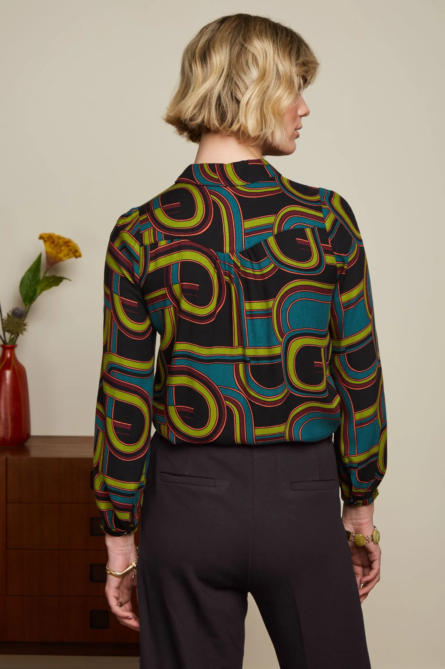 King Louie Blouses|Carina Blouse Zappa Black