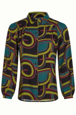 King Louie Blouses|Carina Blouse Zappa Black