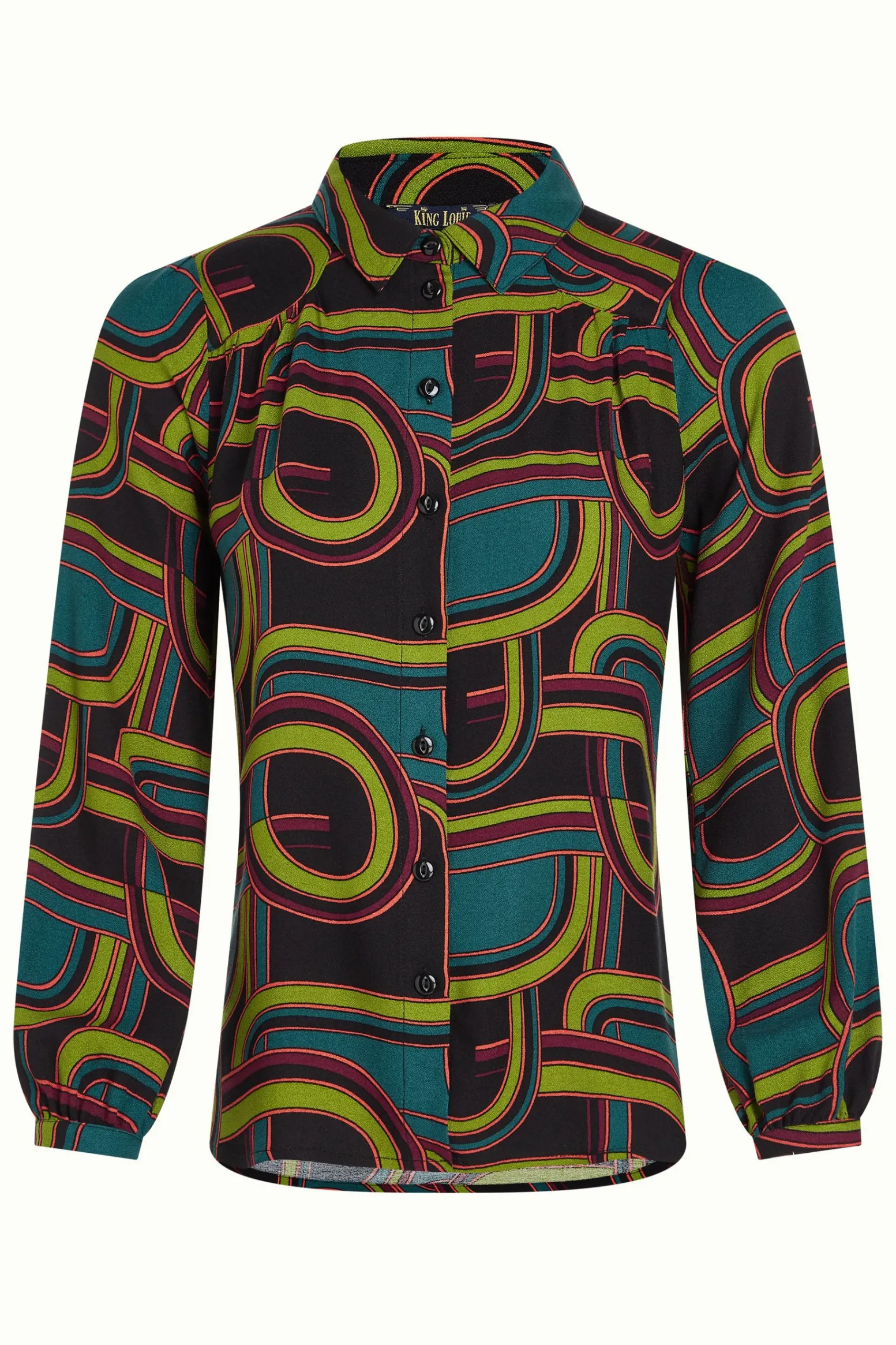 King Louie Blouses|Carina Blouse Zappa Black