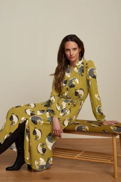King Louie Jurken|Carina Dress Koi Chartreuse Yellow