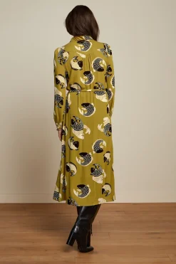 King Louie Jurken|Carina Dress Koi Chartreuse Yellow