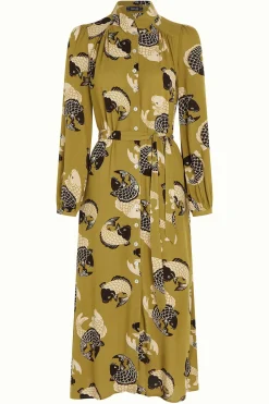 King Louie Jurken|Carina Dress Koi Chartreuse Yellow