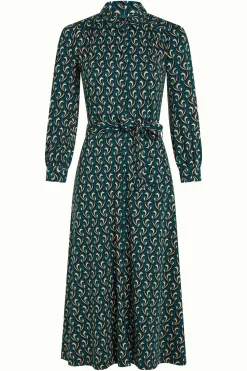 King Louie Jurken|Carina Dress Morel Dragonfly Green